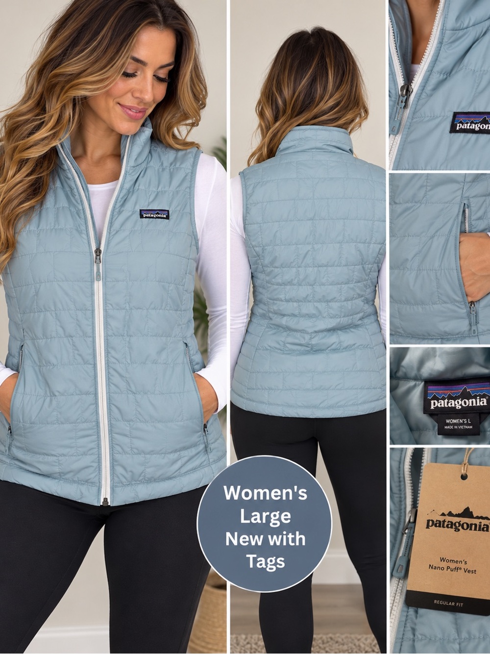 Patagonia Women's Nano Puff Vest - Light Blue